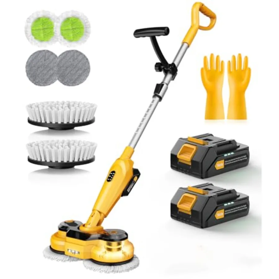 

6000mAh Battery Cordless Electric Mop M3 800RPM Electric Power Scrubber and Mops for Floor Cleaning Automatic Spin Mops with Sm