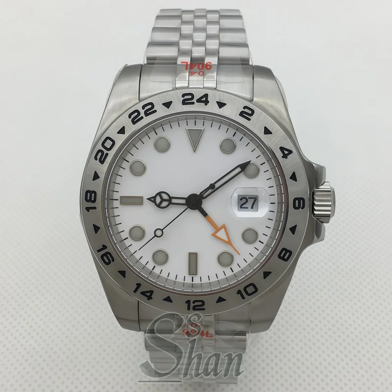 40MM/43MM 24H Scale Bezel GMT NH34A Automatic Watch Men Dial Luminous Index Date Window 100M Waterproof Casual Diving Watches