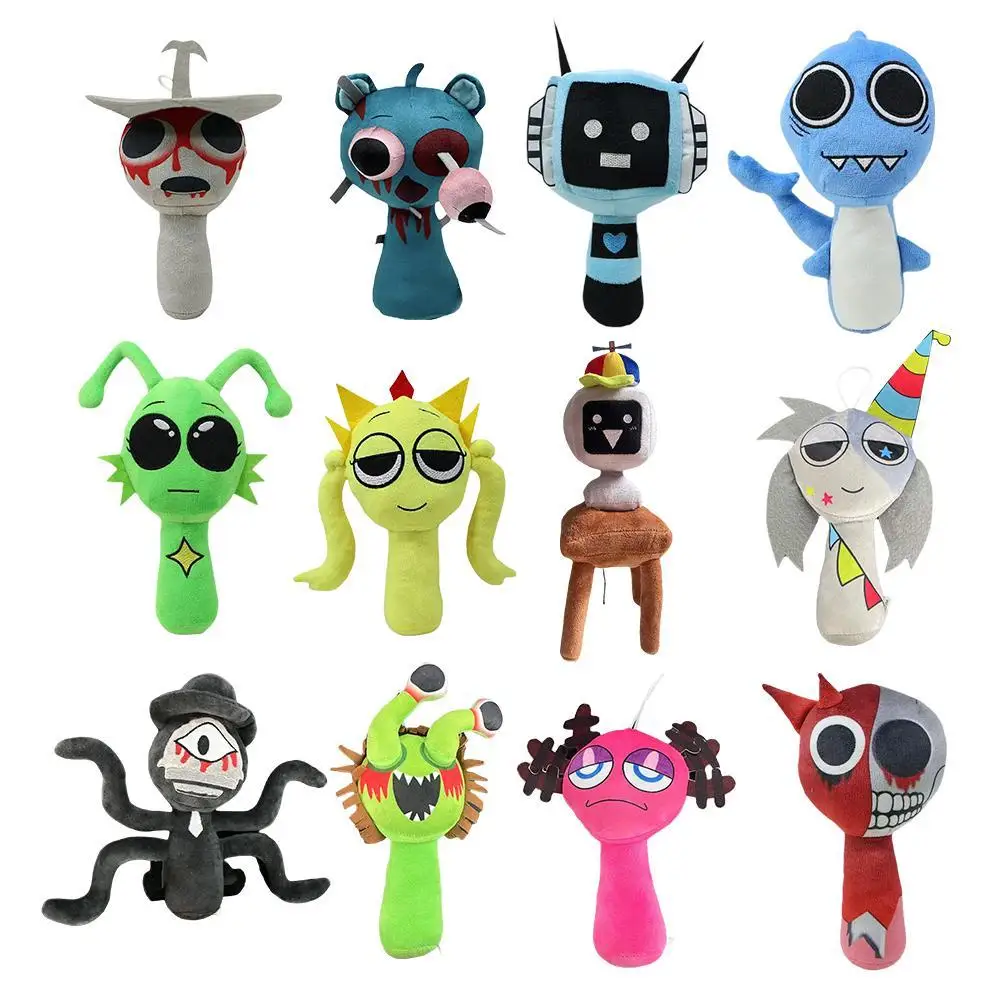 Sprunki 1-3 Stage Character Plush Toys Game Peripheral Three Dimensional Doll Incredibox Devil Simon Children's Doll 20cm Olen