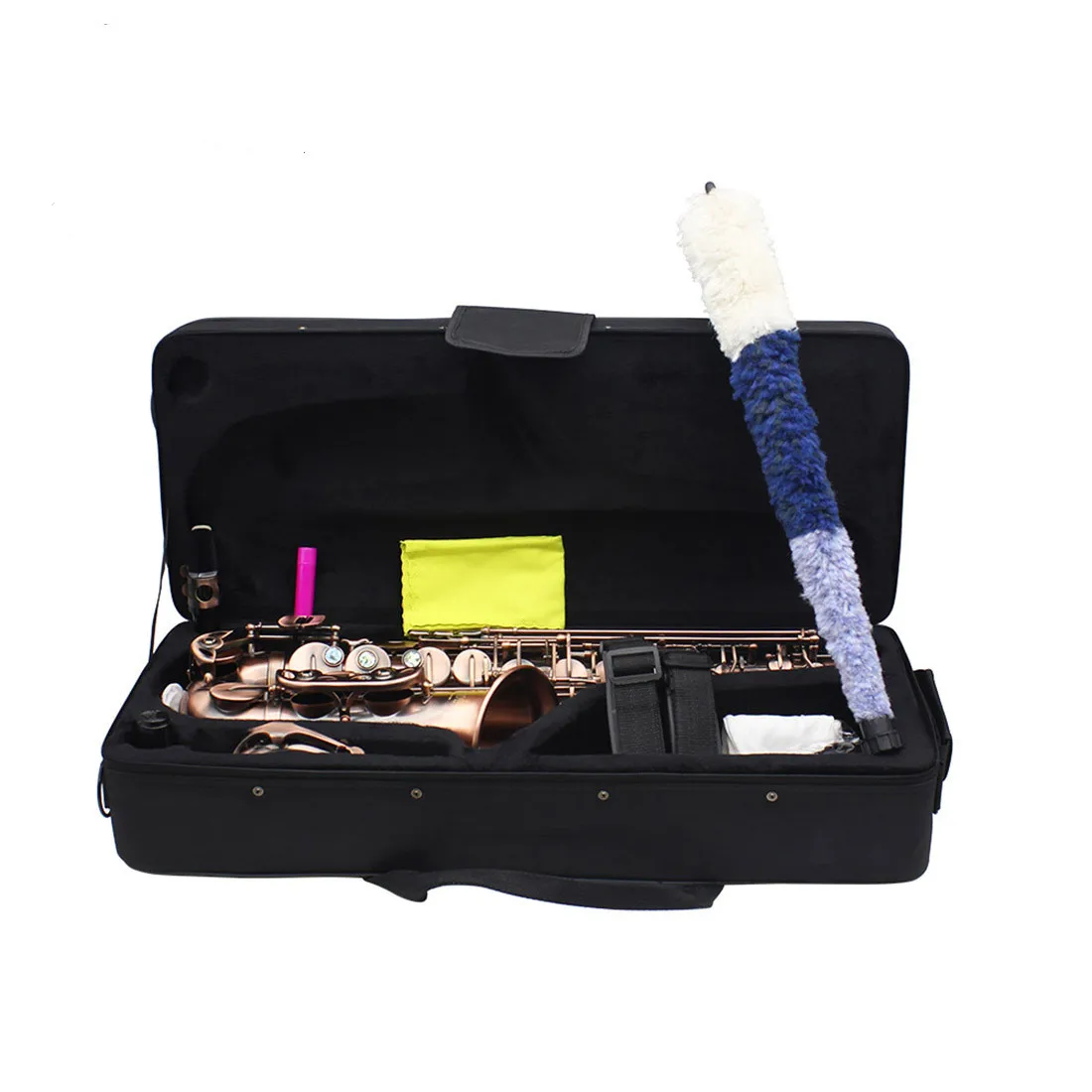 Hooqu Alto Saxophone High Quality Eb Curved Alto Saxophone Hand-carved Retro Brass Color Saxophone