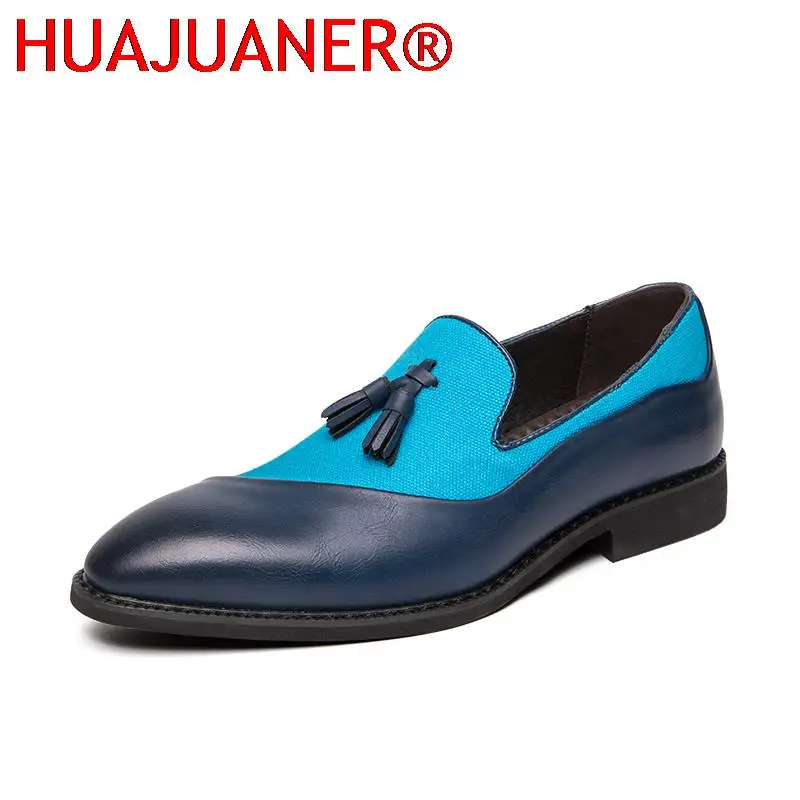 Mens Casual Formal Dress Loafers Fashion Club Shoes Men Leisure Antiskid Slip on Shoes Prom Evening Long Dresses Plus Size 38-48