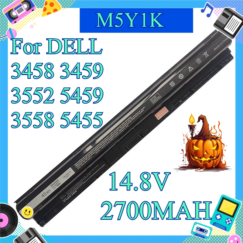 14.8V 2700MAH Replacement Laptop Battery For DELL 3458 3459 3552 5459 3558 5455 5458 5558, M5Y1K