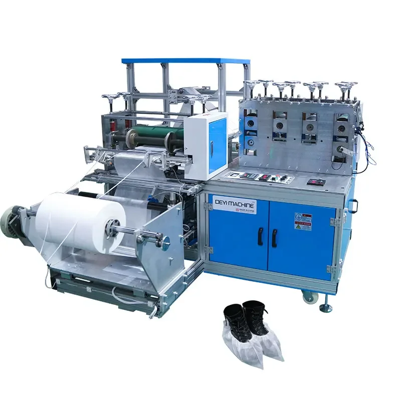 Automatic Disposable Plastic  PE Non Woven Shoe Cover Making Machinery