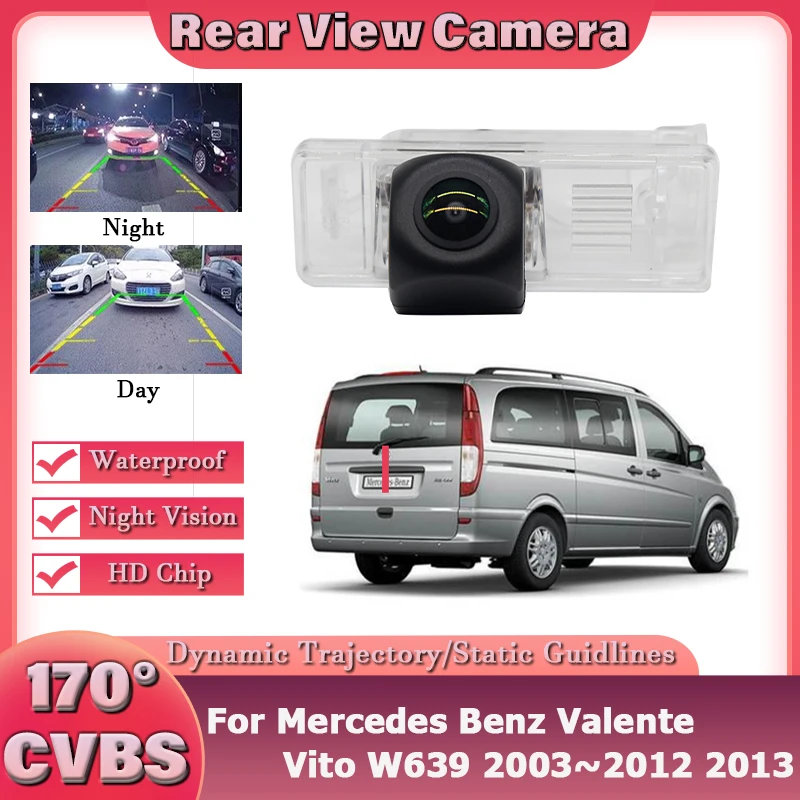 

1080×720P Wireless Camera For Mercedes Benz Valente Vito W639 2003~2013 Full HD CCD Night Vision 170° Fish Eye Rear View Camera
