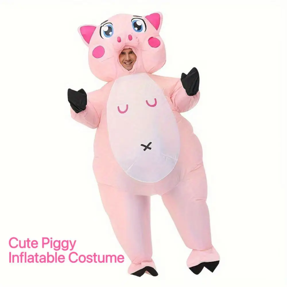 

Cute Piggy Inflatable Costume for Halloween Carnival Birthday Party Decorations Funny Pig Animals Props Clothing Christmas Gifts