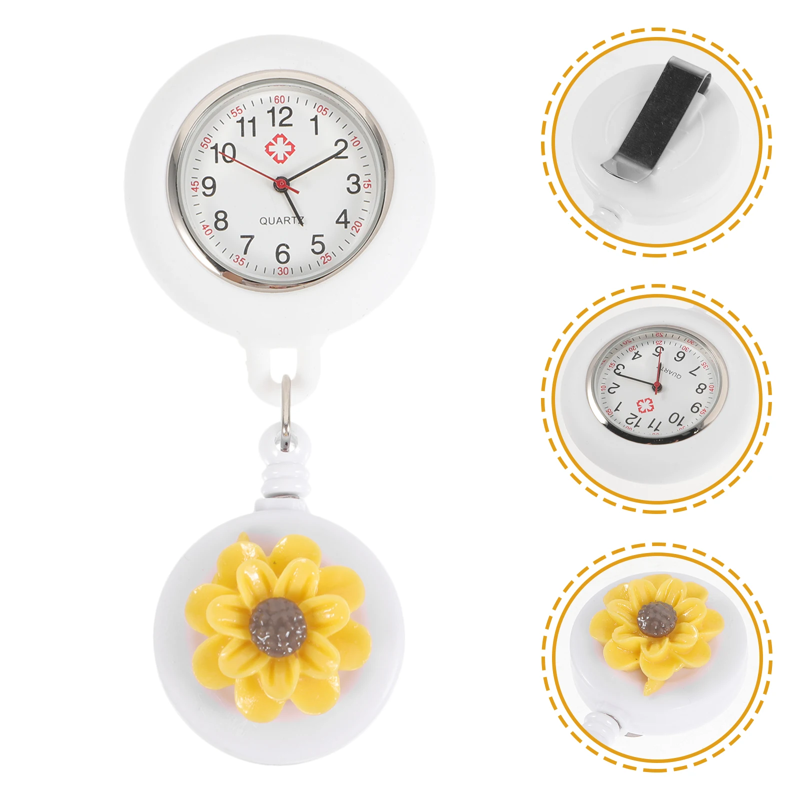 

Nurse Pocket Watch Accessories for Work Clip on Watches Retractable Fob Doctors Universal Nursing Midwife