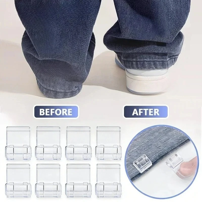 4-10PCS Invisible Leg Shortening Clip Non Slip Pants Edge Clip Quick Fix Hem Clip Hidden Pants Adjuster Sewing Accessories
