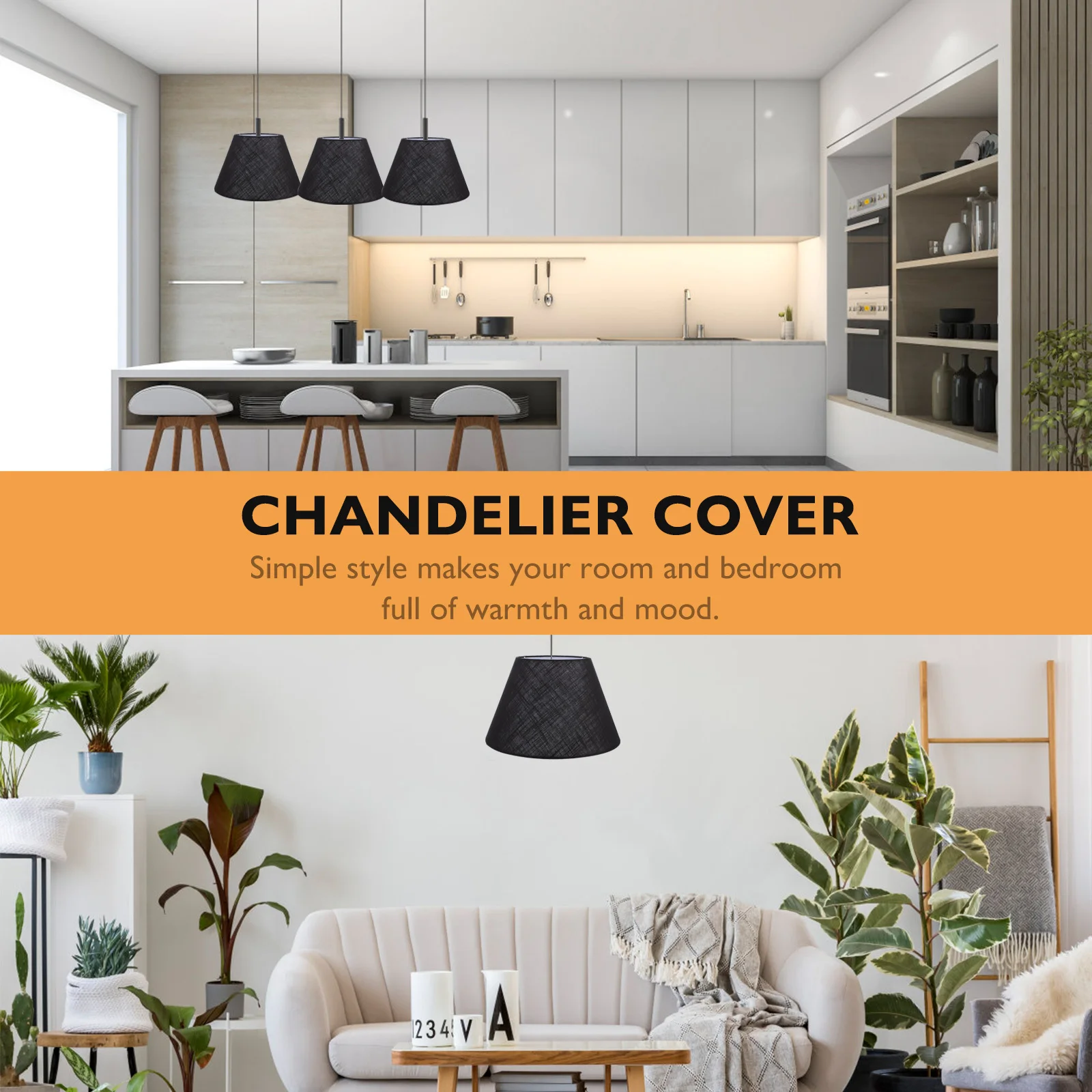 

Plaid Cloth Light Shade Stylish Lamp Chandelier Cover Dustproof Lampshade Decorative Cloth Lamp Shade Cover For Ceiling Wall