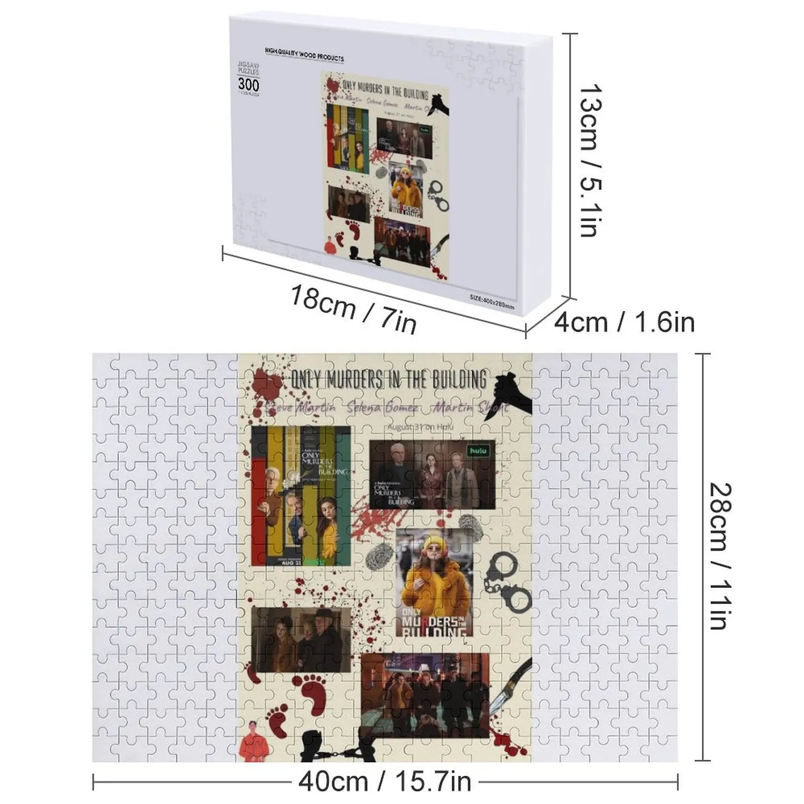 Only Murders in the Building 2021 affiche Puzzle bébé en bois personnalisé puzzle bois pour adultes Photo Puzzle personnalisé
