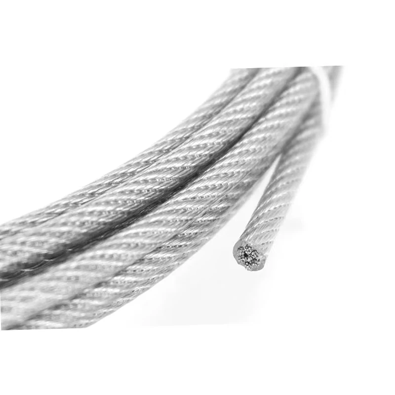 5-50M PVC transparent coating rope, 1/1.2/1.5/2/3/4/5/6mm steel wire rope, outdoor clothesline, stainless steel cable
