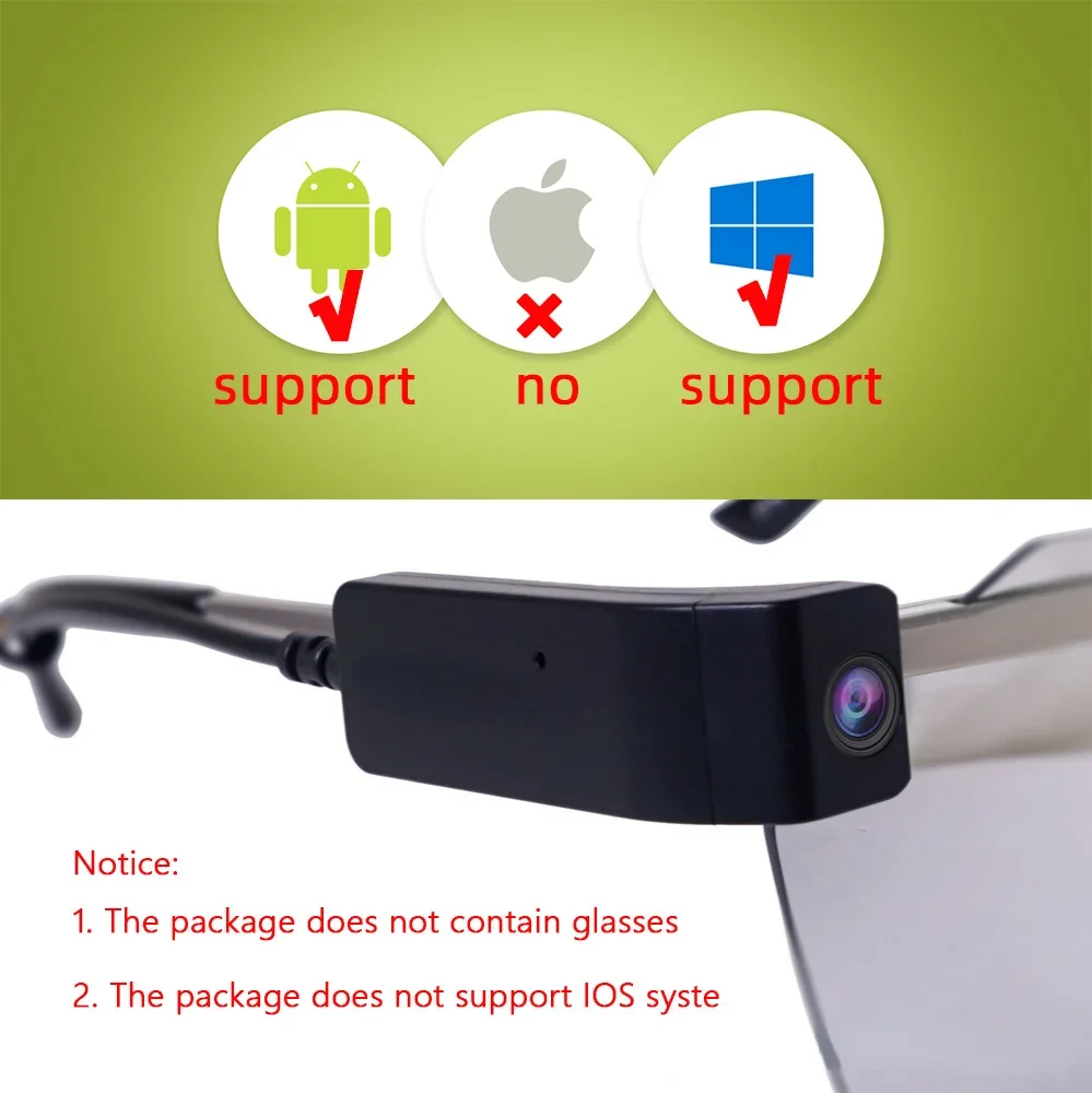 14d, Glasses Video Camera Mini Camera On Glasses , Suitable As An Camera For Unboxing Video , Mini Size Camera For Android Phone