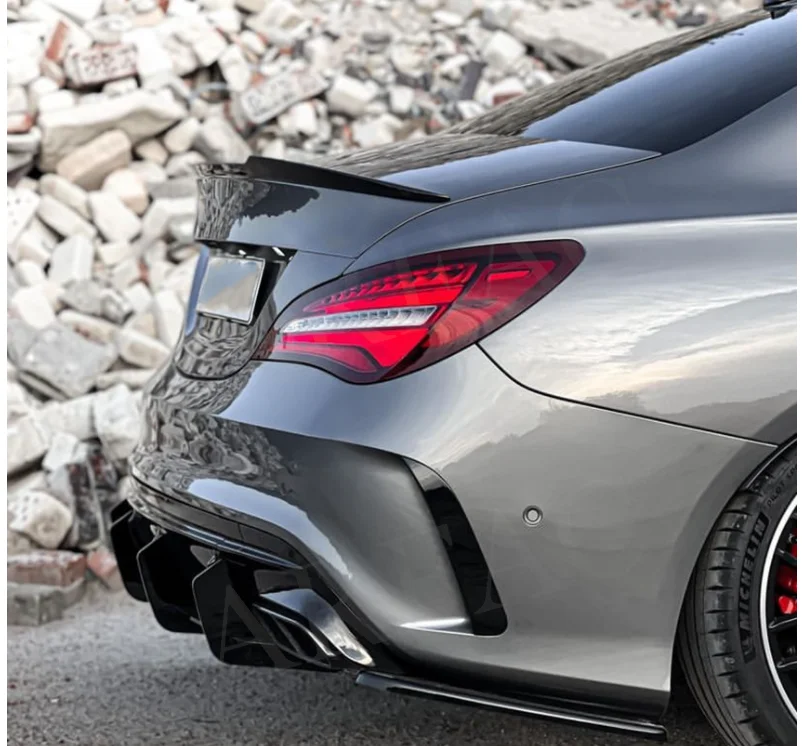 

Carbon Fiber Rear Diffuser Bumper Lip Splitter Fins For Mercedes Benz CLA Class W117 CLA45 2016-2018 Add-on Style