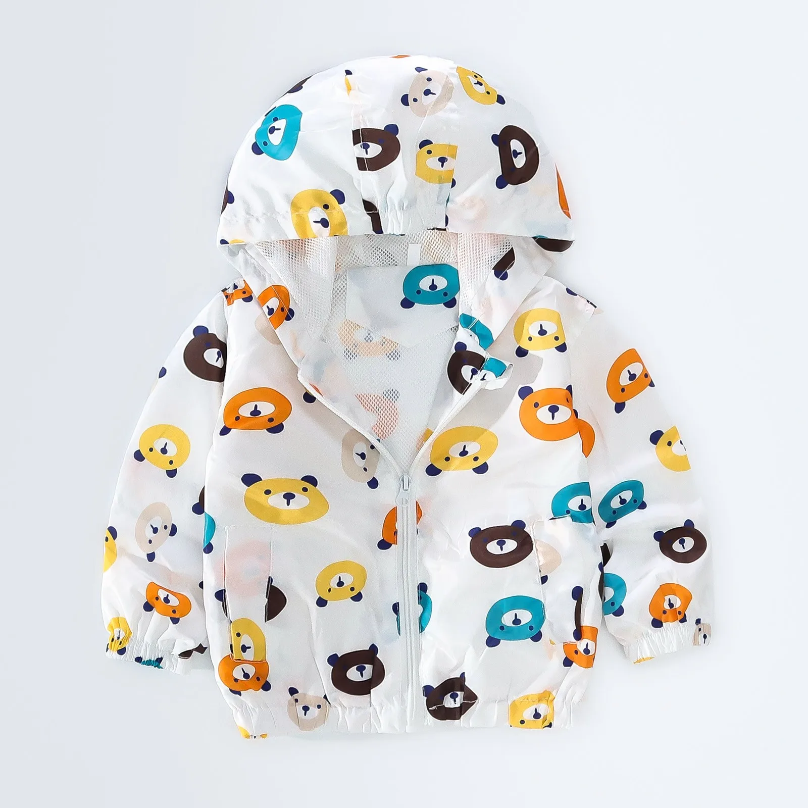 

Spring and Summer New Cartoon Animal Hooded Baby Coat Boys and Girls Long Sleeve Jacket Suncreen Windbreaker Children's Clothing