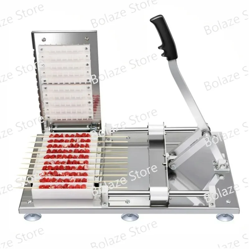 

BBQ Meat Skewer Manual Satay Skewer Machine Stainless Steel Mutton Kebab Lamb Skewer Tools Wear String Machine