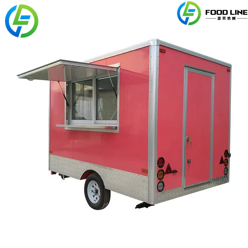 Customized Mobile Food Trailer Professional Food Truck Large Storage Catering Cart Anti Rust Street Vending Outdoor Catering