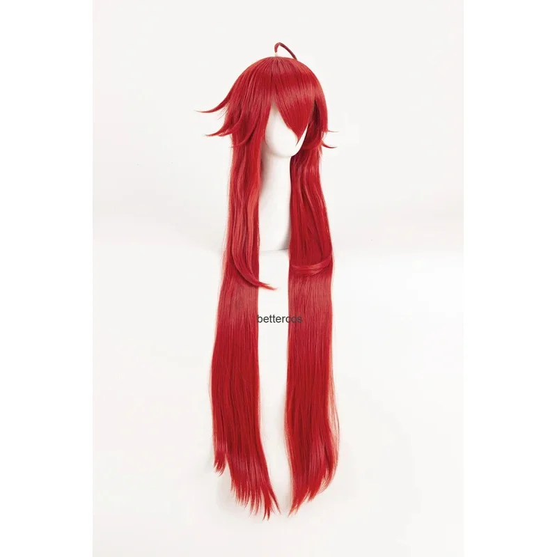 zz04zz12High School DxD Wigs Rias Gremory 100cm Long Red Heat Resistant Synthetic Hair Cosplay + Wig Cap
