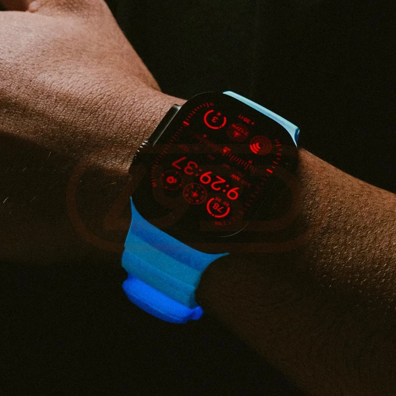 กีฬาสําหรับ Apple Watch Ultra 2 10 9 8 7 6 SE 5 ซิลิโคนไทเทเนียม Breathable สร้อยข้อมือสําหรับ iWatch 42 มม.44 45 มม.46 มม.49 มม.