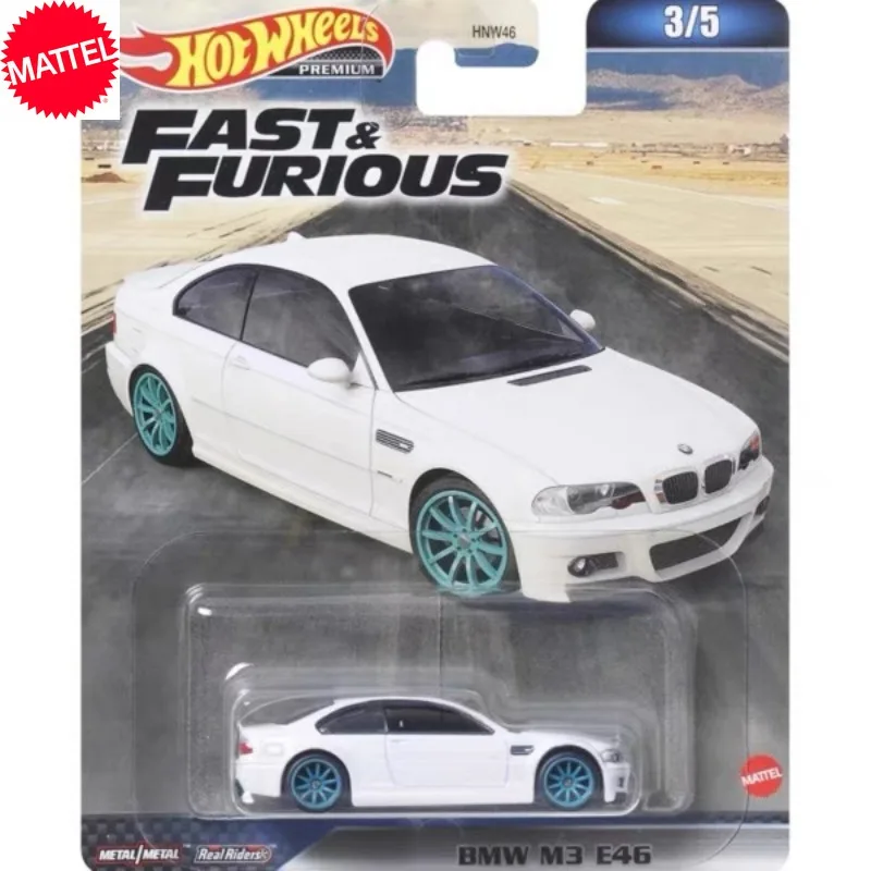 Mattel Hot Wheels Car Fast Furious HNW46-C 1999 Nissan Alfa Romeo Giulia BMW M3 E46 1/64 Diecast Vehicle Toys for Boys Gift