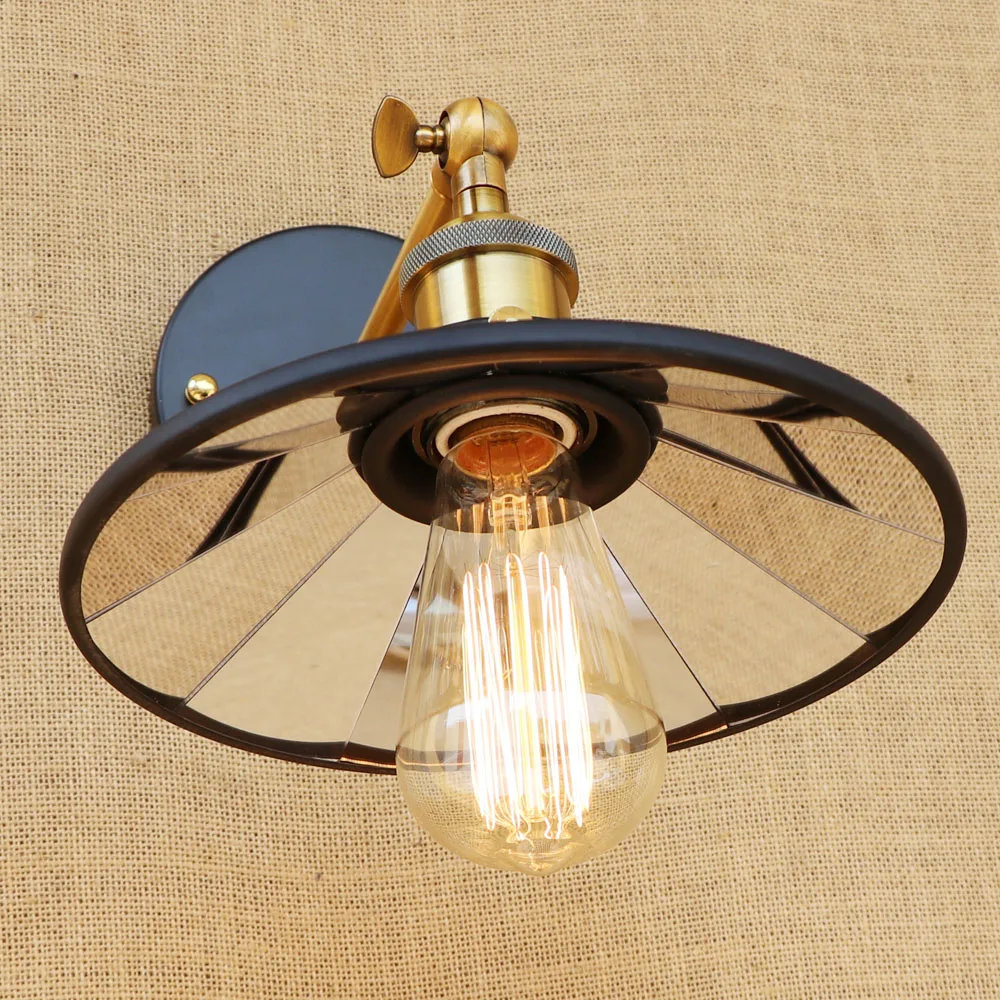 

Loft Retro adjustable Glass lenses shade iron wall lamps modern wall lights sconce for bathroom bedroom living room bar