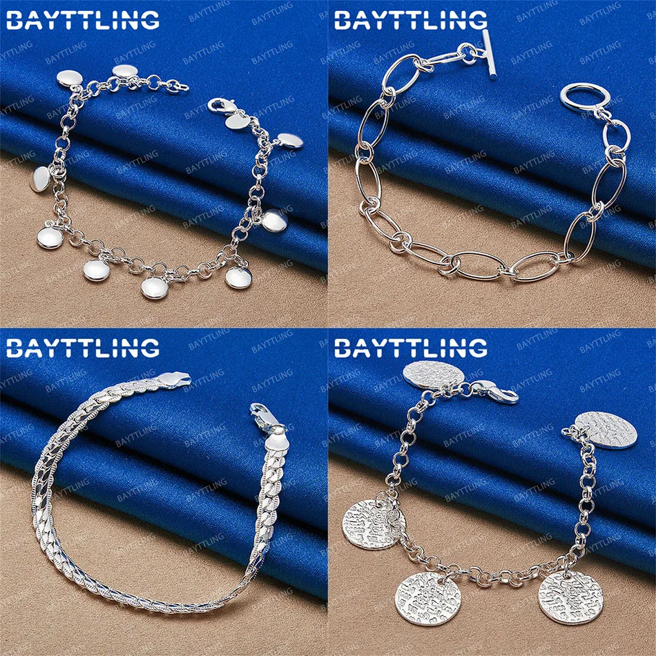 

Luxury 925 Sterling Silver Exquisite Round Hollow Bracelet Women Fashion Charm Jewelry Wedding Party Accessories