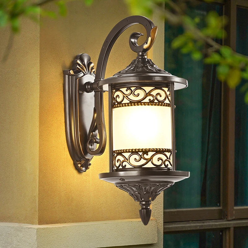 

Outdoor Waterproof Wall Lamps Exterior Villa Corridor Lights Creative Balcony Lighting Garden Gate Patio rustproof Porch Lamp