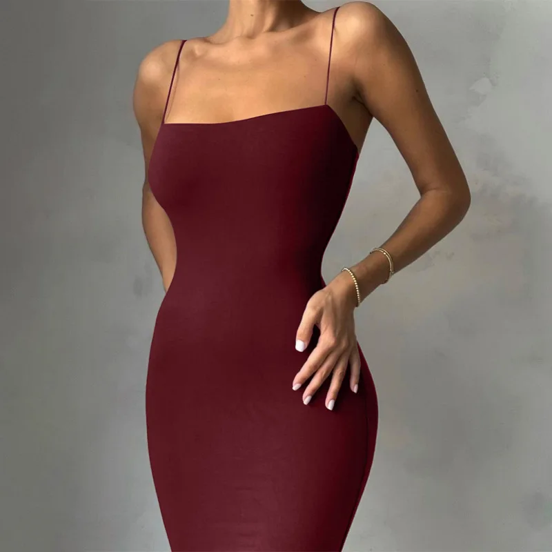 2025 Herfst Winter Vrouwen Effen Wit Zwarte Band Midi Jurk Bodycon Sexy Streetwear Party Club Elegante Mode Kleding vestidos