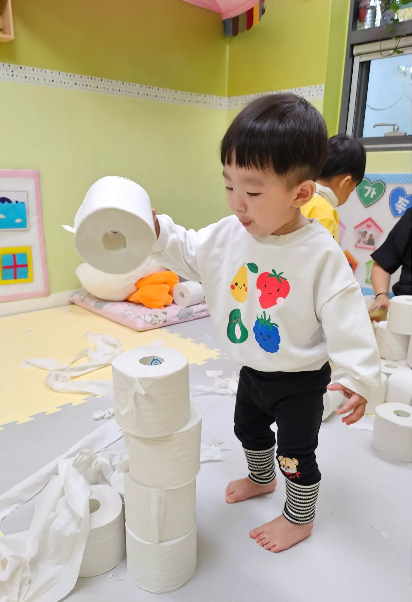 Toddler Baby Boy Clothes Infant Outfit Sets Spring Autumn Fruit Print Long Sleeve Sweatshirt Top+Pants Children Clothing 0-3Y photo review