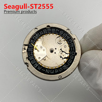 New Imported Men's Watch Accessories Replaced With Seagull ST2555 Fully Automatic Movement Black Calendar