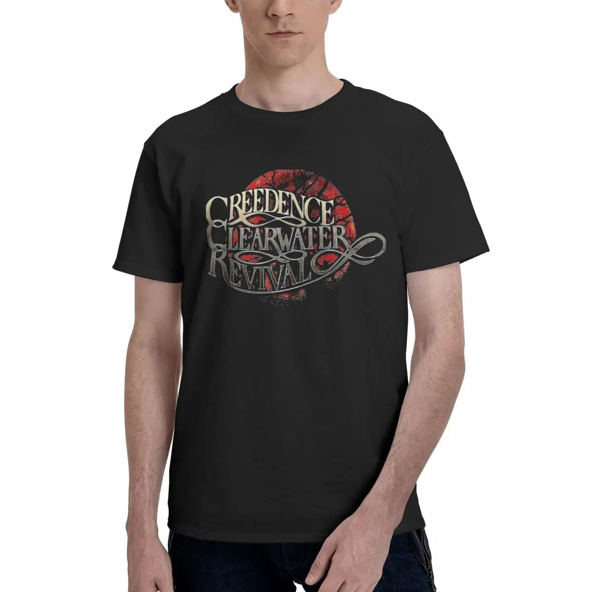 Sports Creedence Clearwater Revival Logo T-shirts Title Graphic Top quality Home Eur Size