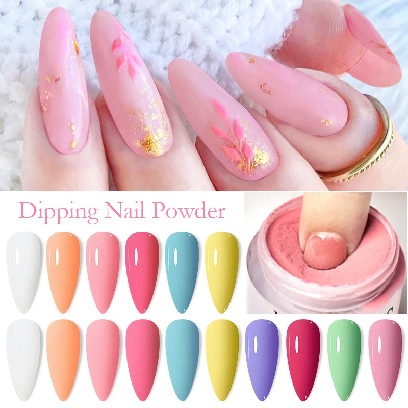 MEET ACROSS 5g/10g Fluorescent Color Nail Dipping Powder Sequins Natural Dry No Lamp Pigment DIY Gel Glitter Nail Art Decoration