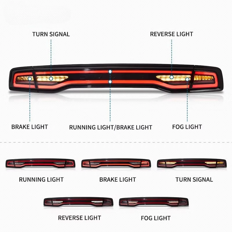 Factory Taillights 2011 2012 2013 2014 With Sequential Tail Lamp 7th Gen Back Light for Dodge Charger