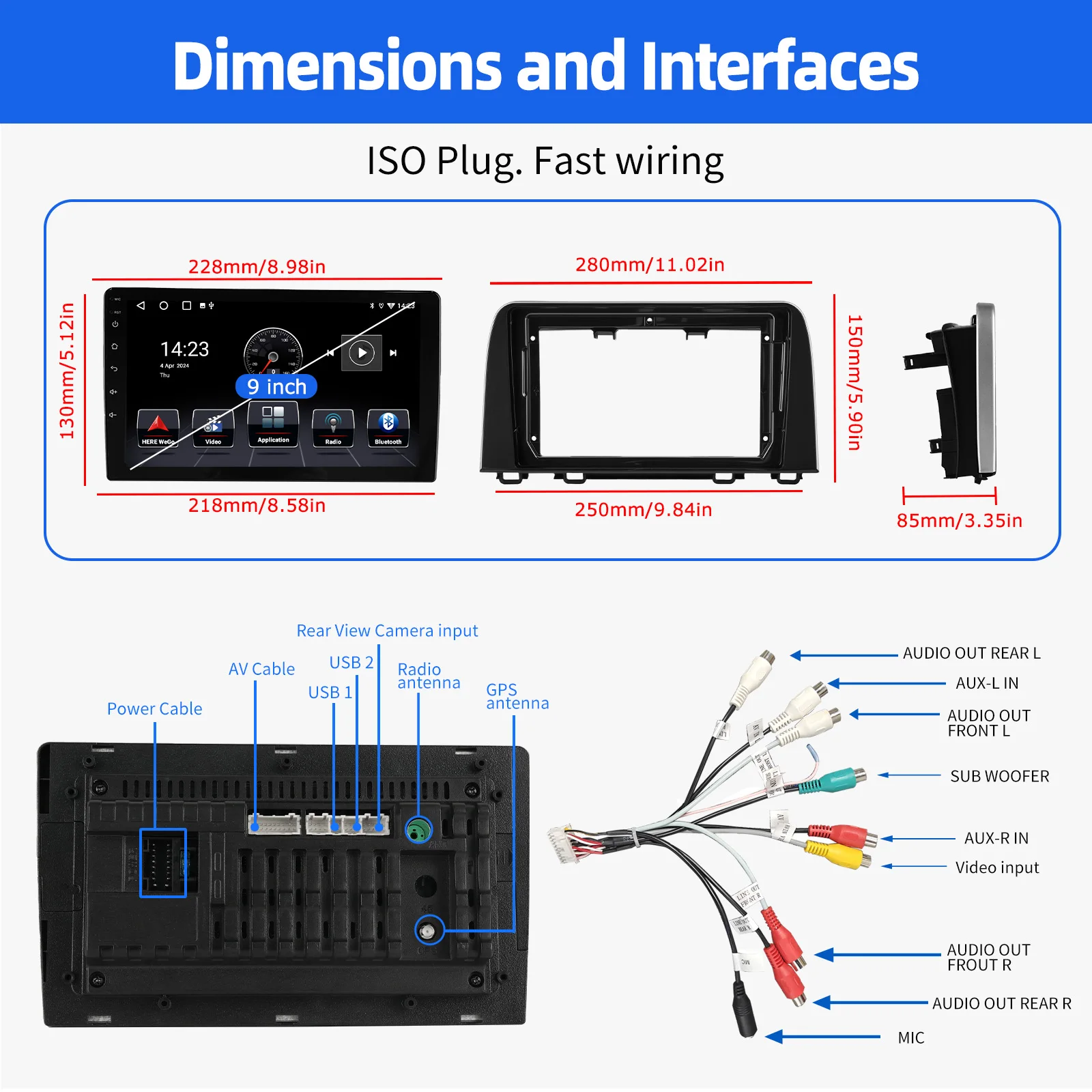 Für Honda CRV CR-V 2017-2021 CarPlay Android 14,0 Auto Stereo Radio GPS Navigation Bluetooth WiFi 2 + 32GB Kopf Einheit SWC ASP FM/RDS