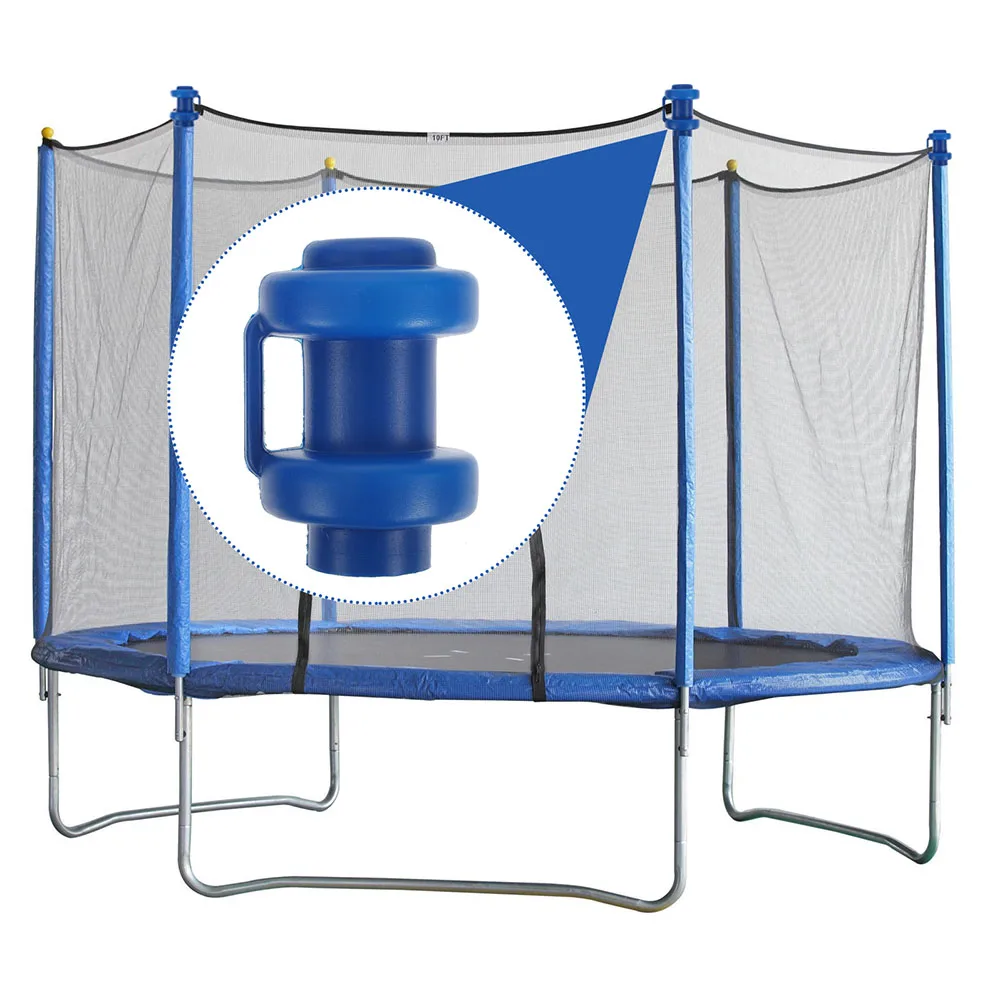 

6 Pcs Pipe Cap Railing Top Cover Trampoline Pole Caps Poles Replacement Universal Blue for Enclosure Travel