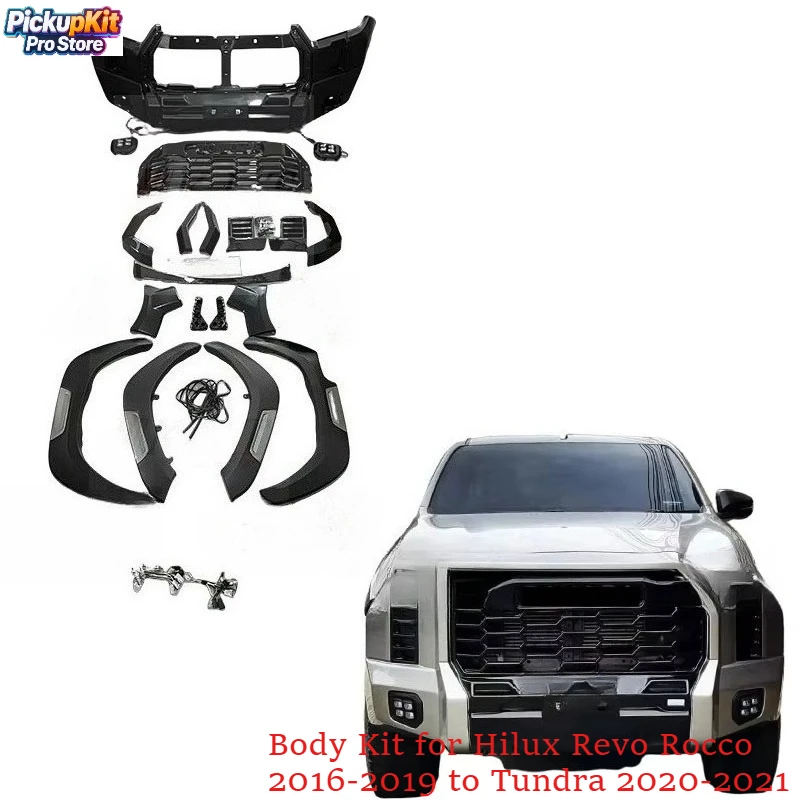 

Комплект обвеса для Hilux Revo Rocco 2016-2019: обновление до стиля Tundra 2020-2021