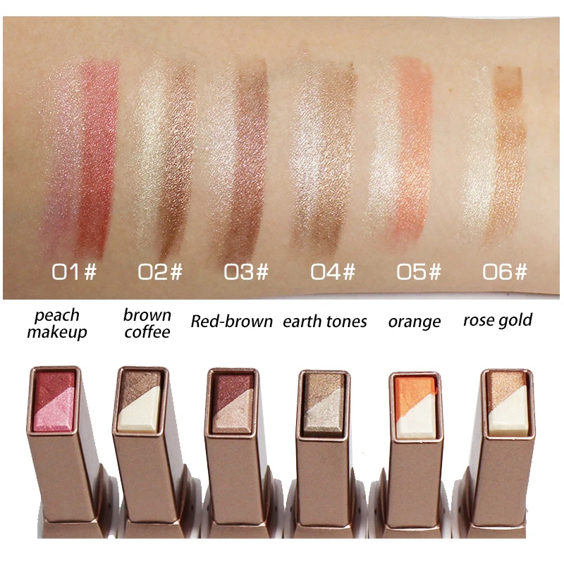 Two-color Eyes Shadow Stick Gradient Eye Modification Shadow Pen Is Not Easy To Smudge Lazy Eye Shadow Stick Eye Makeup Tool