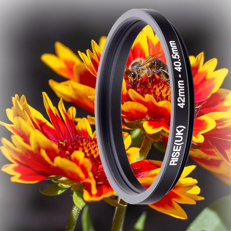 RISE(UK) 42mm-40.5mm /42mm-42mm/ 42mm-43mm/ 42mm-46mm/ 42mm-48mm/ 42mm-49mm/ 42mm-52mm/42mm-55mm Step Down Filter Ring Adapter