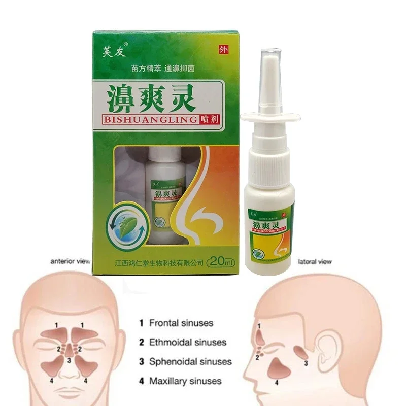 Medicina Tradicional Chinesa Nariz Spray, Rinite Gotas, Sinusite com Gota Nasal, Molho Líquido, Cuidados de Saúde, 2Pcs