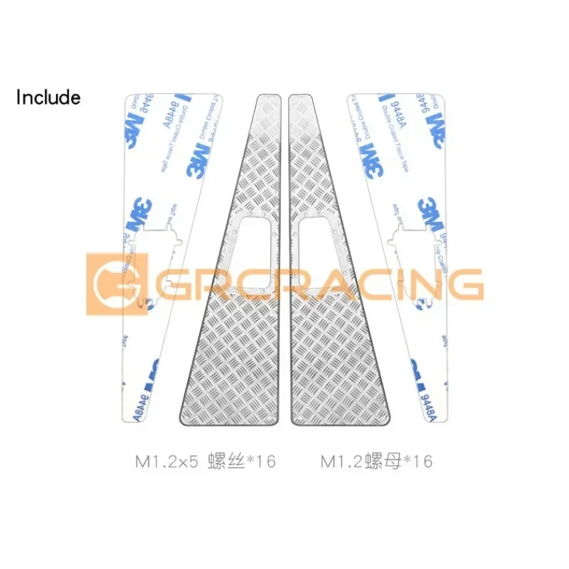 engine hood stainless steel decorative panel suitable for 1/10 RC tracked vehicle TRX-4 Defender modified parts