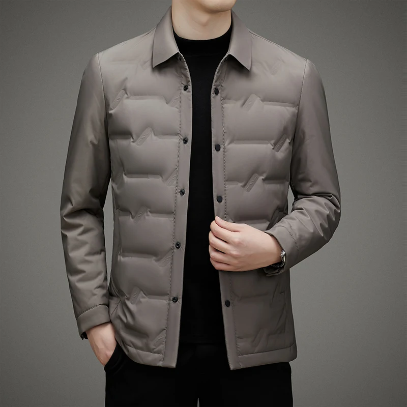 2024 nova chegada jaqueta de inverno 90% pato branco para baixo jaquetas homens, moda masculina engrossar quente parkas casaco de alta qualidade masculino