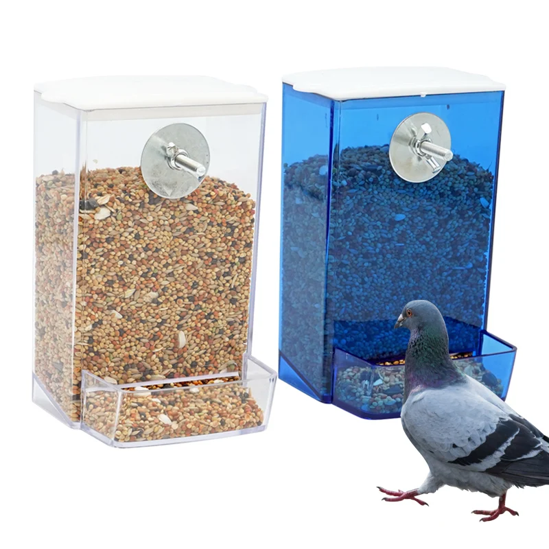 1pc Automatic Bird Feeder Parrot Quail Cage Hanging Feeder Box Automatic Anti-spill Mount Budgie Cockatiel Conure Food Dispenser