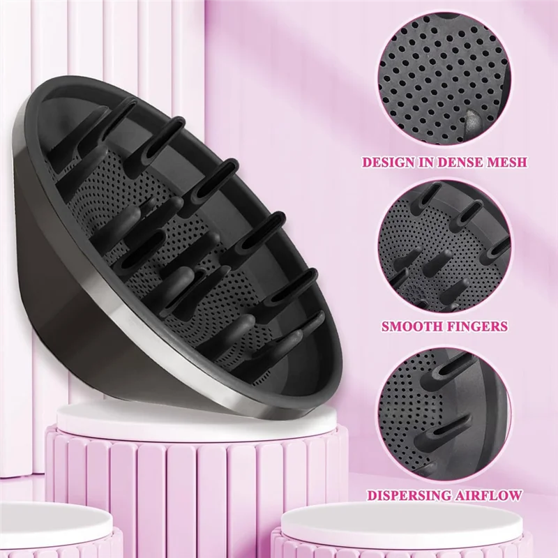 A98G-For Dyson Airwrap Styler Compatible Diffuser And Adaptor Attachment Set, Turns Into A Hair Dryer In Seconds