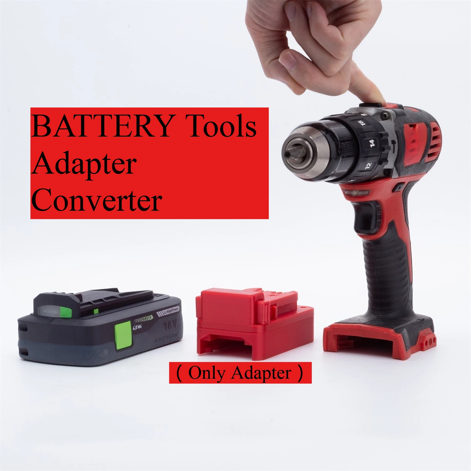 for Festool 18V Lithium Battery Adapter Converter to for Milwaukee 18V Cordless Tools (Without Battery and Tools)