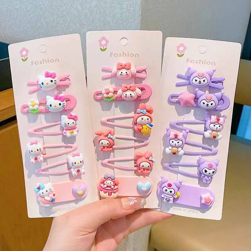 

Sanrio Cartoon Hair Clips Children's Broken Hair Clips Baby Bangs BB Clips Non-damaging Hair Clips for Little Girls Headwear