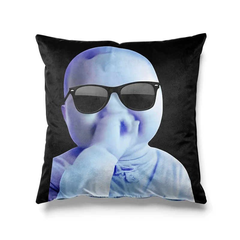 Aertemisi 18'' x 18'' Gen Alpha Meme Giggling AI Laughing Niche Square Throw Pillow Cushion Covers Cases Pillowcases 45cm x 45cm