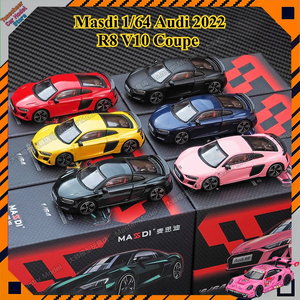 

Masdi 1/64 Audi 2022 A7L R8 V10 Coupe Performance Supercar Alloy Car Scale Car Collection Model Hobby Toy Gift Miniature Diecast