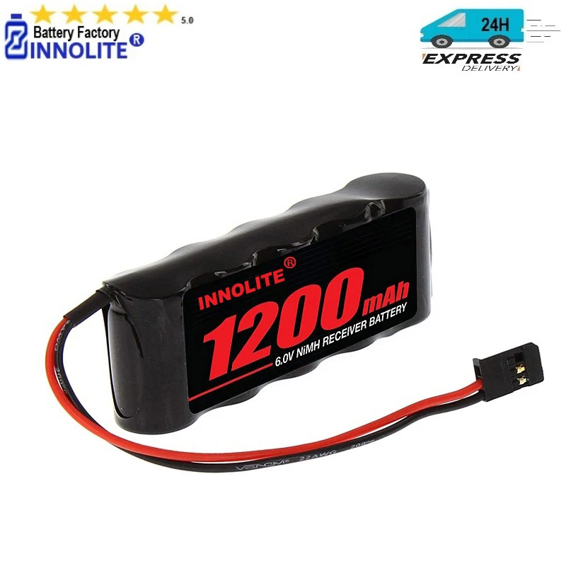 NiMH 6V 1200mAh 5-Cell Flat Receiver Battery Fits Mugen Seiki 1/10 MBX-6T M-spec ,1/10 MTX-5 , 1/10MRX5,1/8 MBX-6 M Spec Models