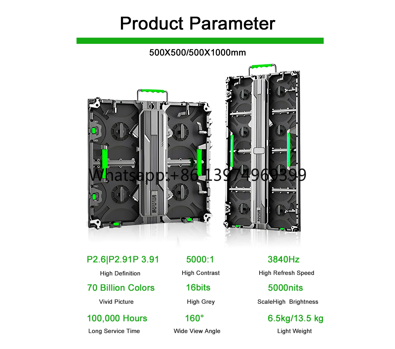 500x500/500x1000 Cabinet P2.97/3.91/4.81/Indoor and Outdoor Installation Rental LED Screen Display HD Full Color Stage