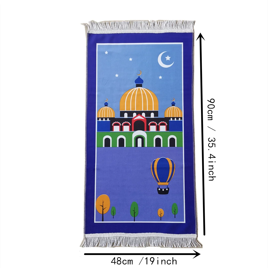 Children Prayer Mat With Toy Camera and Muslim Tasbih Islamic Prayer Rug with Gift Box