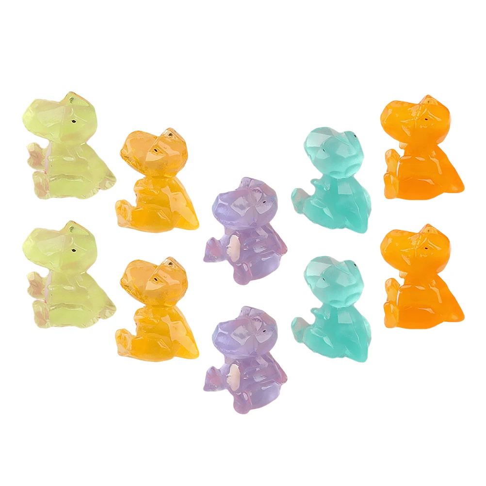 Mini dinosaure lumineux en résine, 12 pièces, brille dans la nuit, décorations pour maison, jardin, Patio, scène de paysage décorative