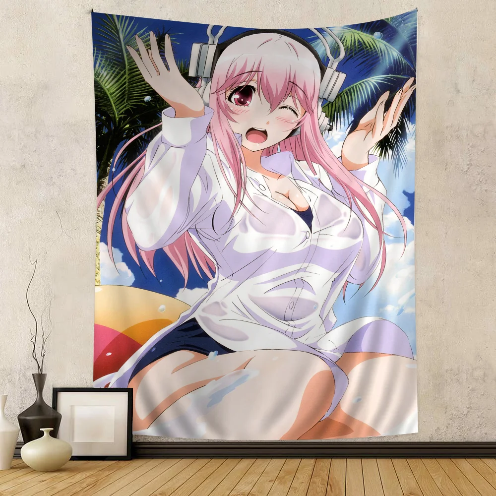 Super Sonico Game Chart Tapestry Home Decoration hippie bohemian decoration divination Wall Hanging Home Decor